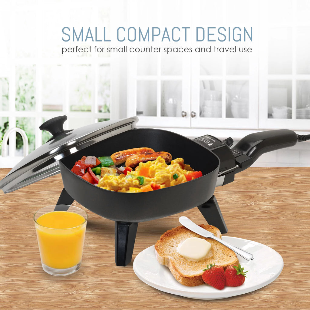 7" Electric Skillet with Glass Lid I208012