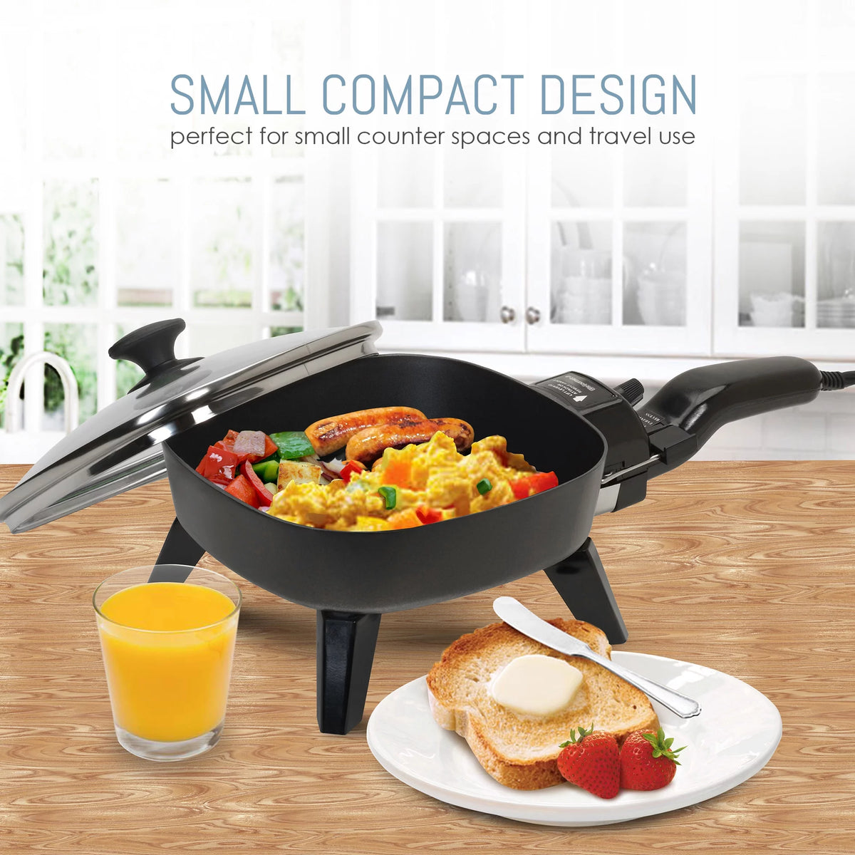 7" Electric Skillet with Glass Lid I208012