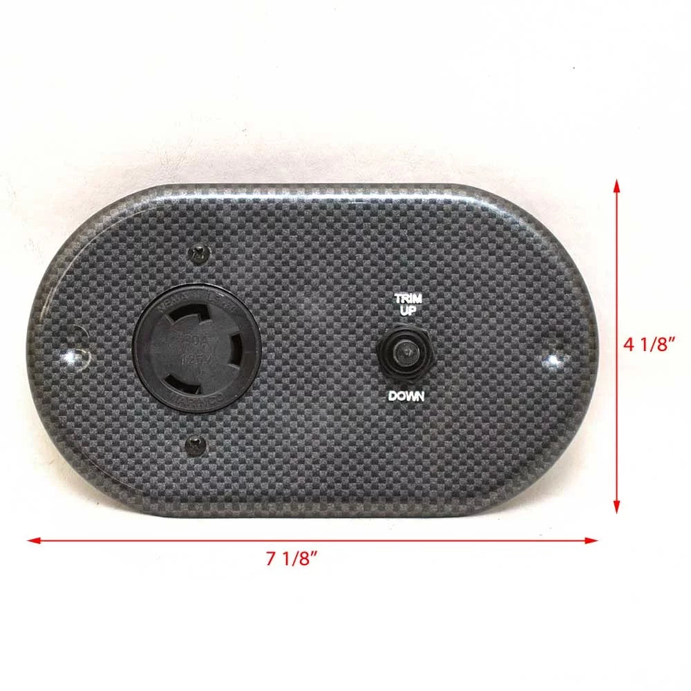 Boat Trolling Motor Panel 7 1/8 x 4 1/8 Inch 30A 125V I255