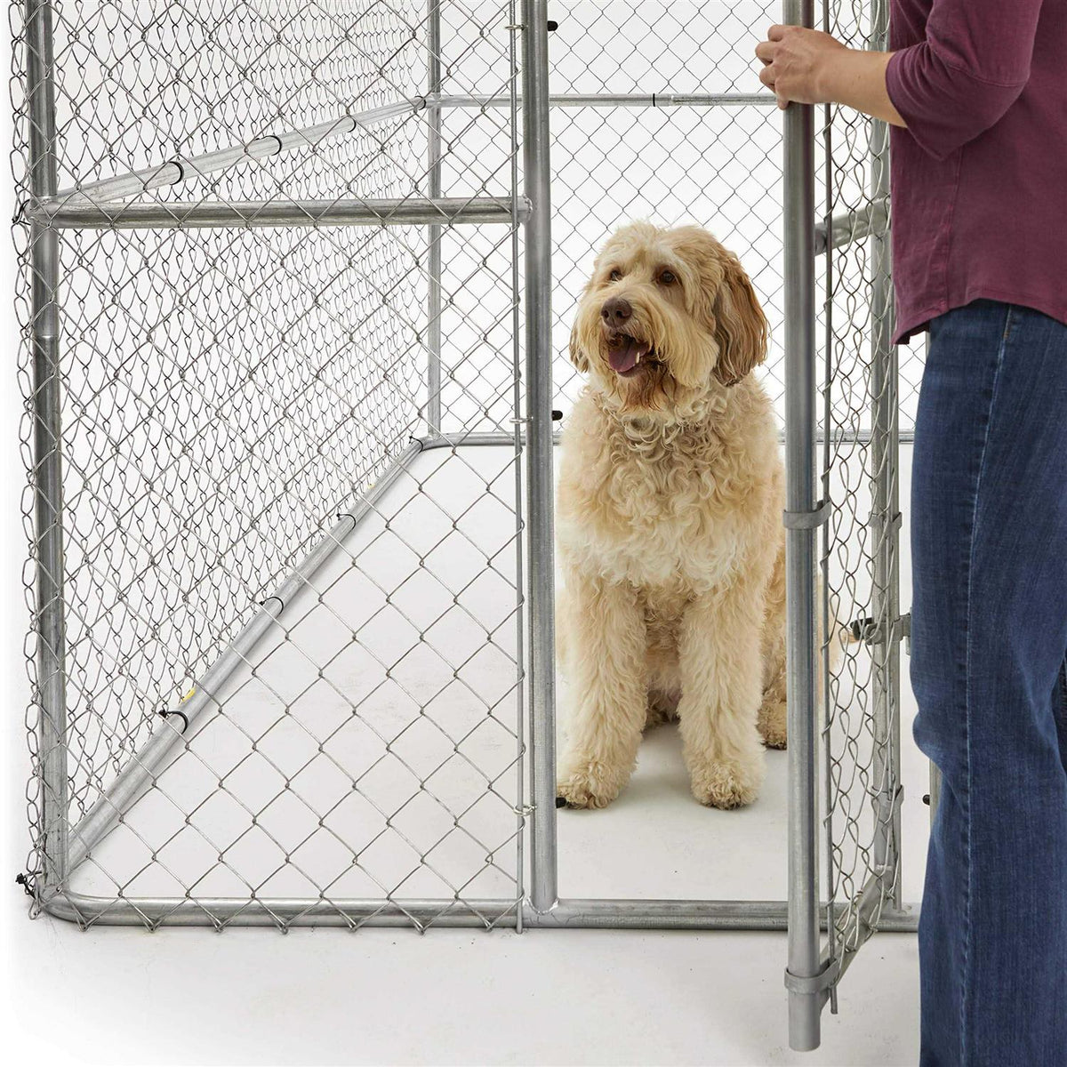 Portable Chain Link Dog Kennel Y18605