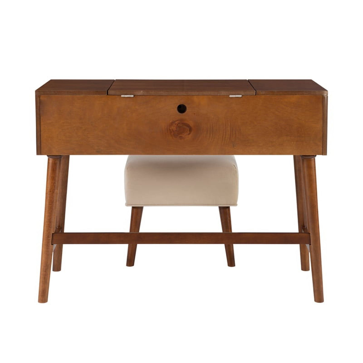 Walnut Brown Wood Vanity Set B671