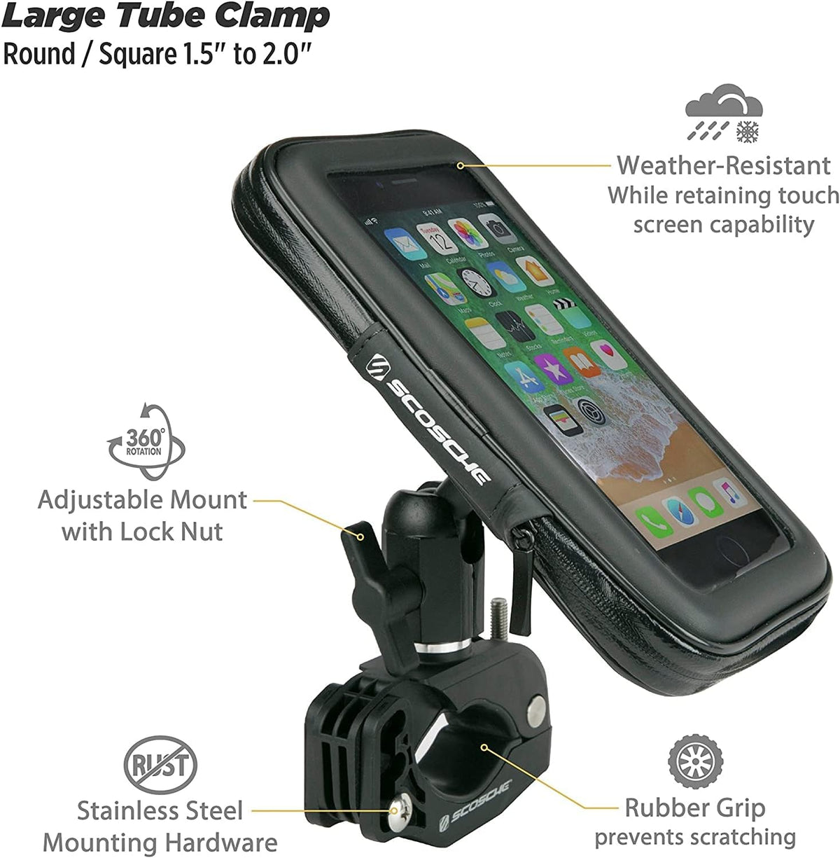 Bluetooth Overhead UTV Audio System with Weather Radio and Phone Mount A236