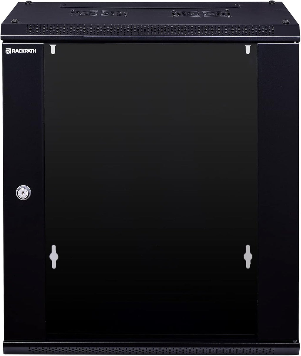 12U Wall Mount Server Cabinet Network Rack Enclosure, Black G66650