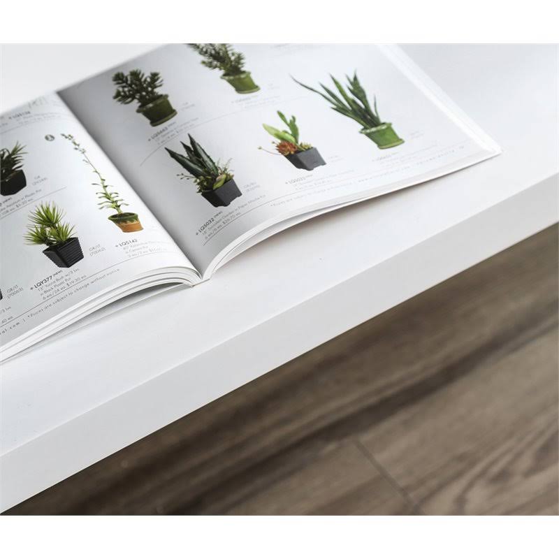 White Storage Console Table Q6421