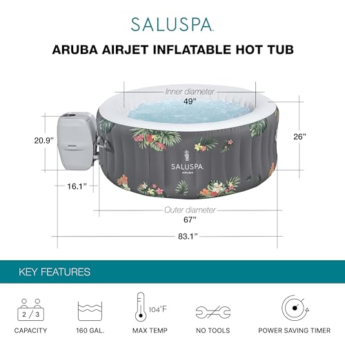 Gray Inflatable Hot Tub O137
