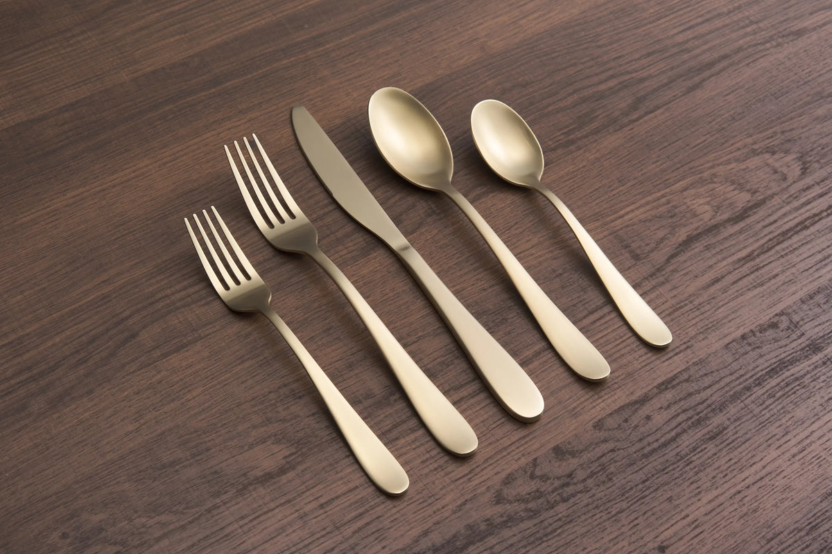 Champagne Satin 20-Piece Flatware Set A307