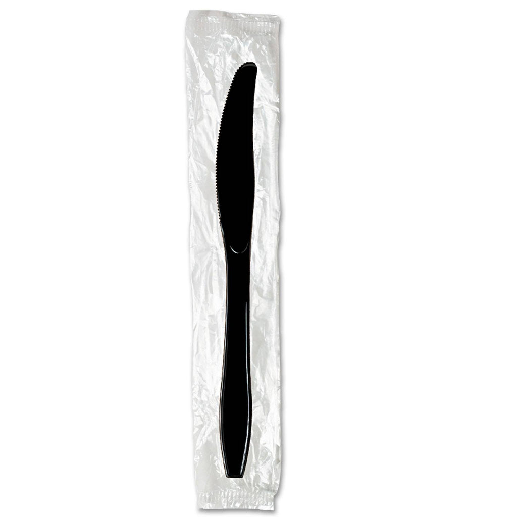 Black Plastic Knives 1000/Carton L368756