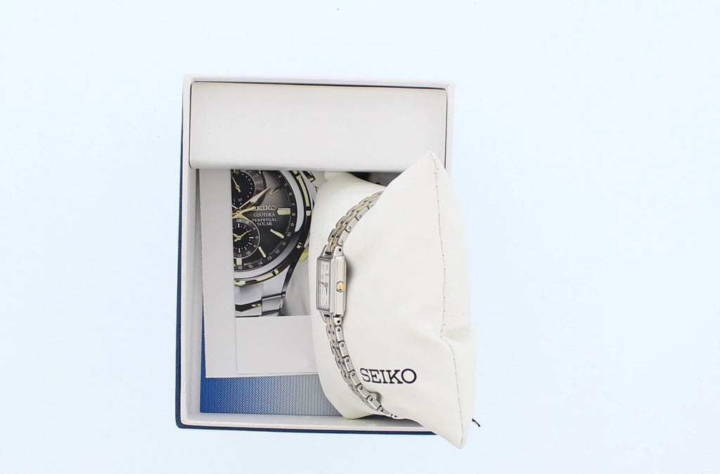 Women's Stainless Steel & Gold-Tone Watch with White Dial G6160
