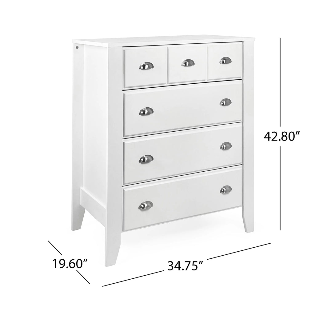 White 4 Drawer Faux Wood Dresser B921228