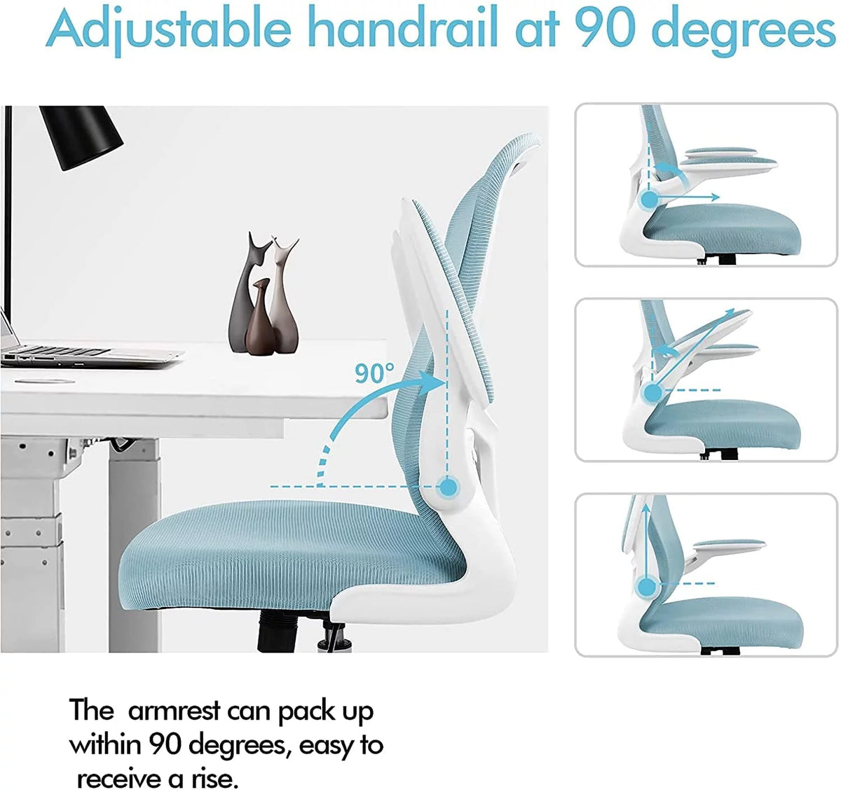 Black Ergonomic Office Chair with Lumbar Support V546