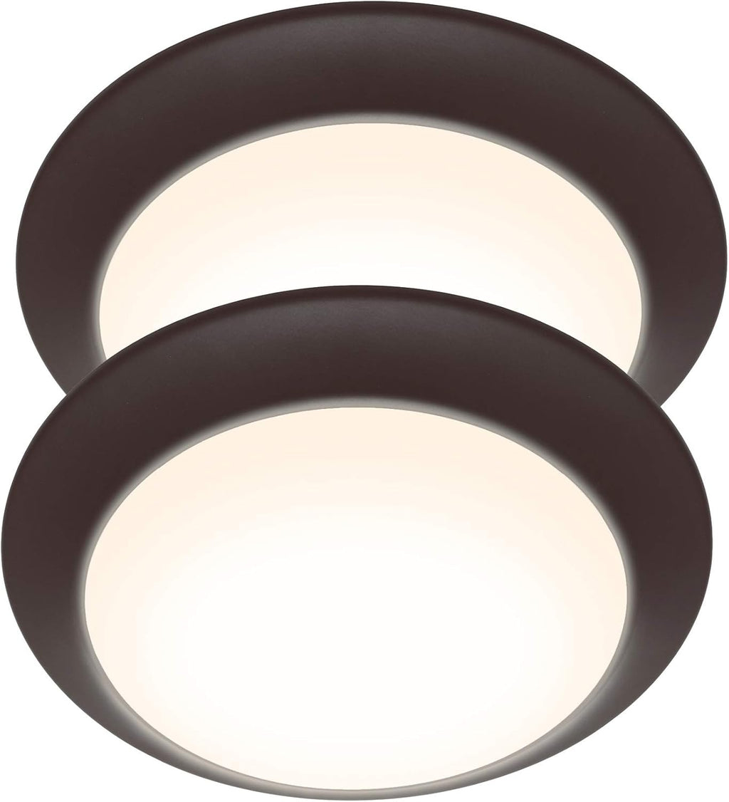 LED Flush Mount Ceiling Light, 11 Inch Dimmable 22.5W 1550 Lumen, Aluminum Housing, 2-Pack M933169