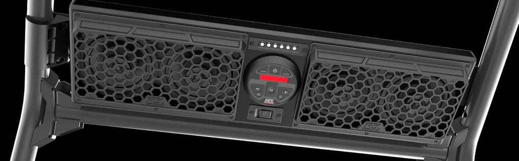 Bluetooth Overhead UTV Audio System with Weather Radio and Phone Mount A236