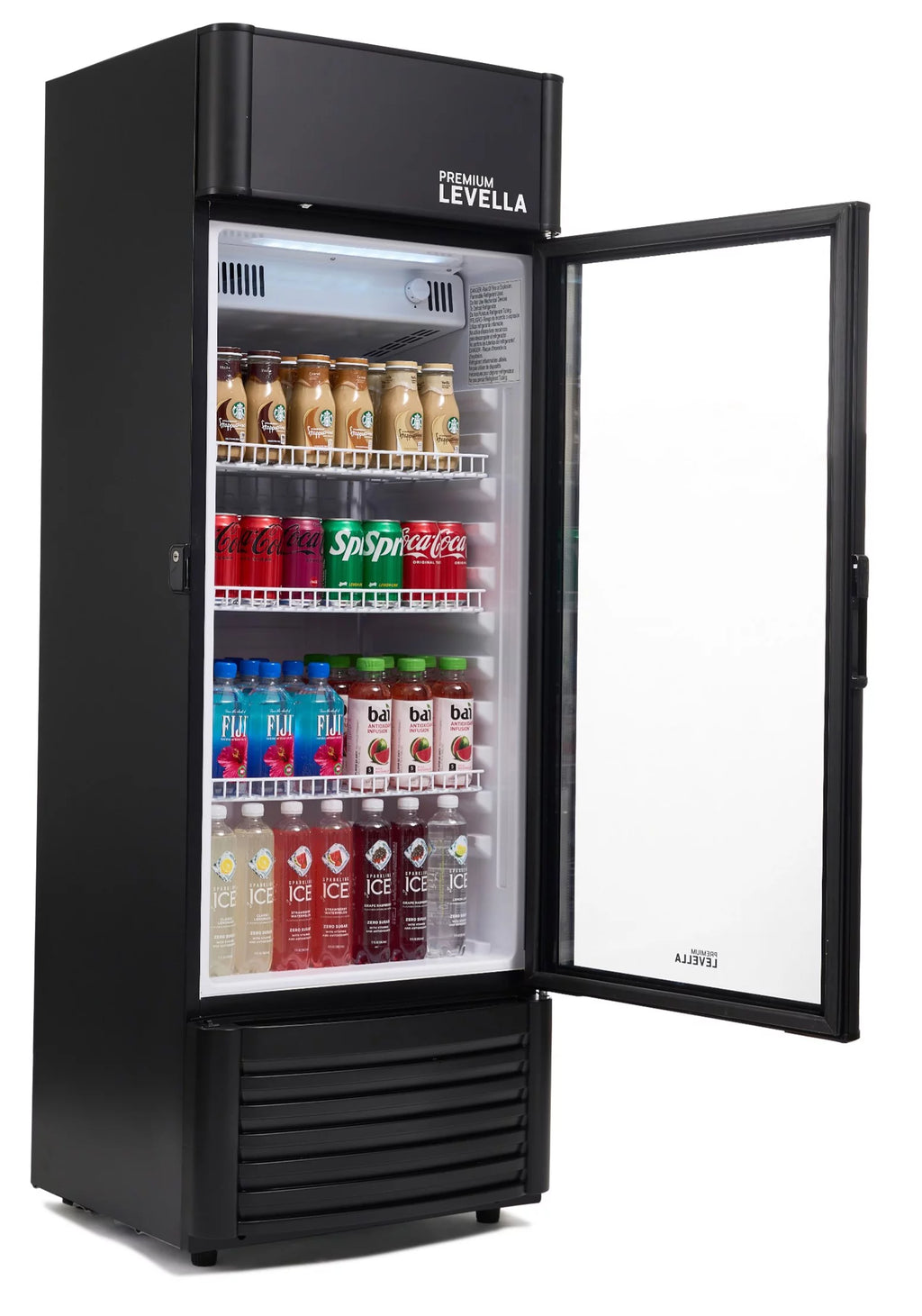 Commercial Display Refrigerator Single Glass Door 9.0 cu ft Black E118