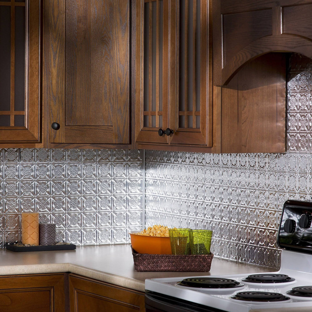 Brushed Aluminum Backsplash Kit O580