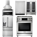 30 Gas Range, Hood, Microwave, Refrigerator, Dishwasher, Wine Cooler T9384