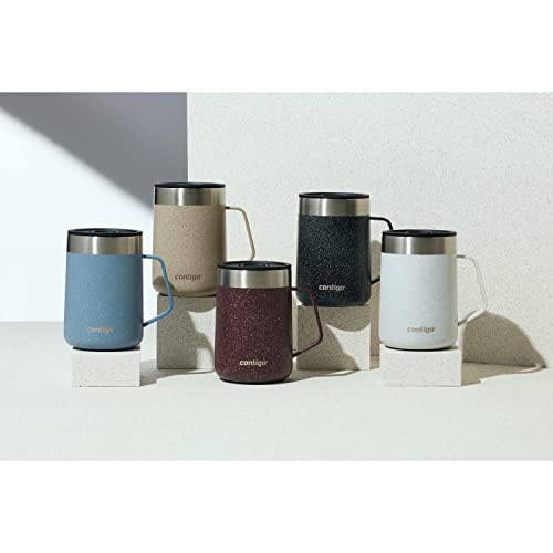 14oz Stainless Steel Vacuum-Insulated Mug with Handle and Splash-Proof Lid B7938