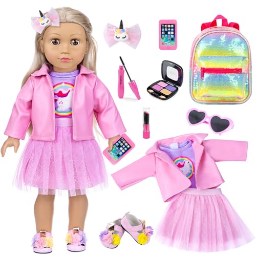 18 Inch Doll Makeup Accessories and Clothes Play Set C46161