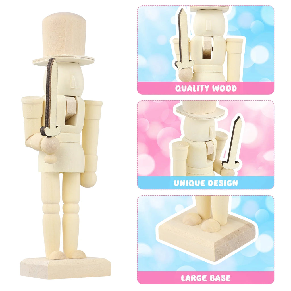 Unpainted Wooden Nutcracker Soldier G656