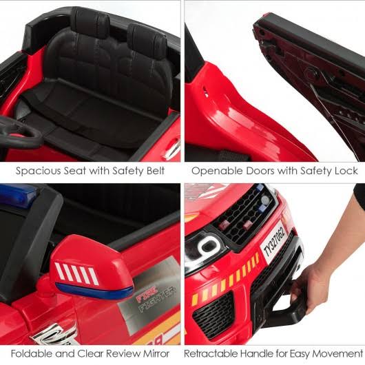 Kids 12 V Battery Powered Electric Ride on Car-Red E5500