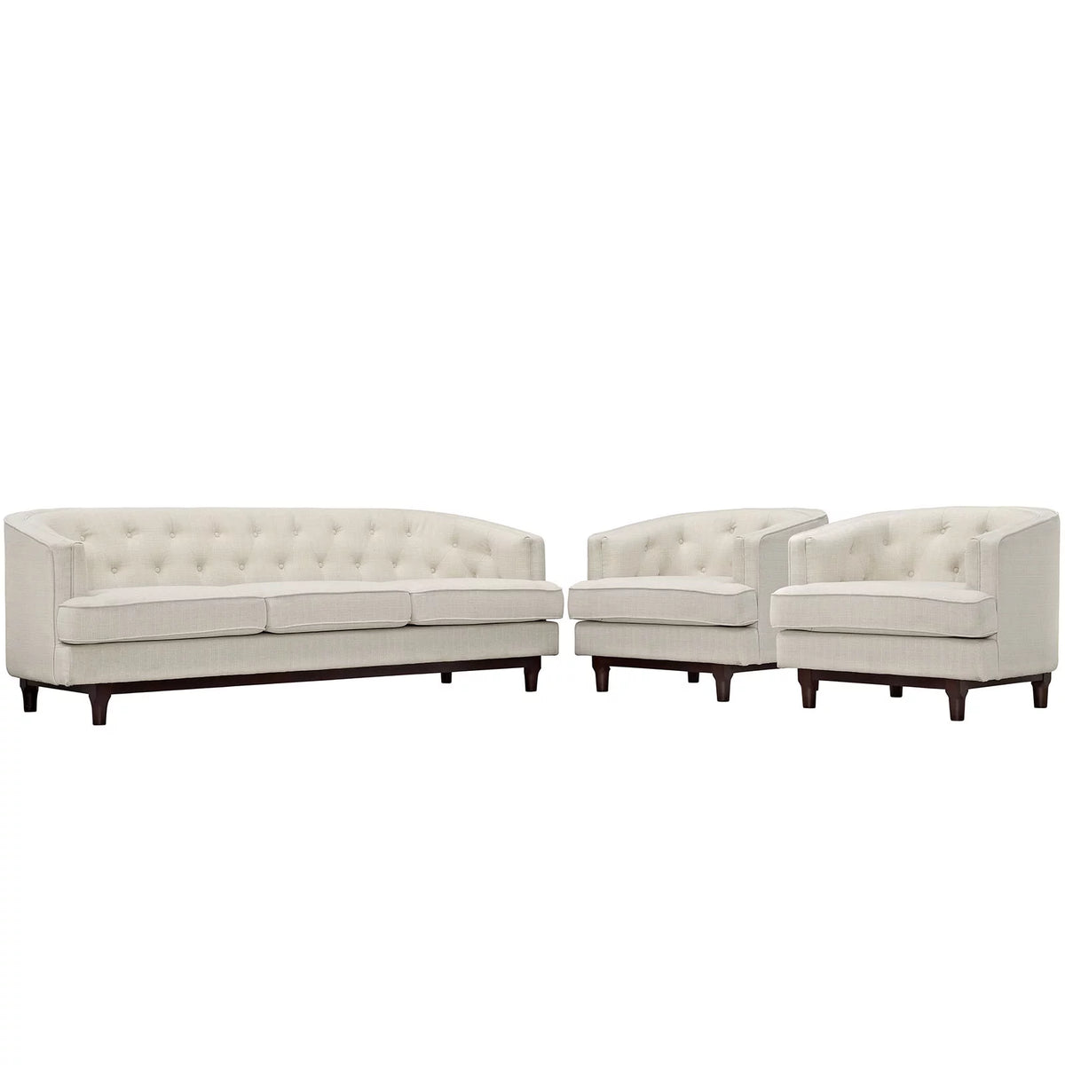 Beige Fabric Sofa Set of Three Z80120