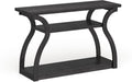 Black 2-Shelf Console Table J1459