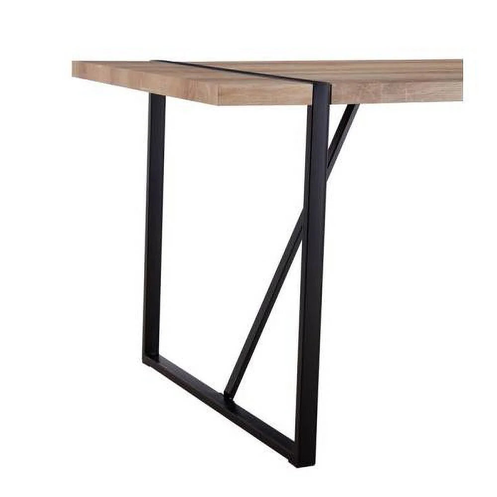 55" Rustic Industrial Rectangular MDF Wood Dining Table A6534