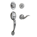 Polished Chrome Single Cylinder Deadbolt Door Handleset with Interior Lever O3242