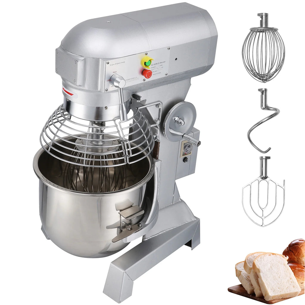 Commercial Food Mixer 20Qt 750W 3 Speeds Stainless Steel Bowl S55415