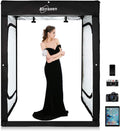 47x39x78 inch Dimmable LED Photo Shooting Tent with 3 Colors PVC Backdrops and Carrying Bag Y7160