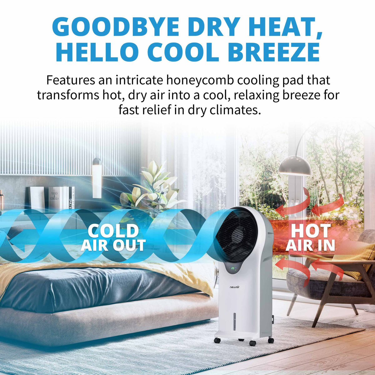 White Evaporative Air Cooler Portable Fan X302