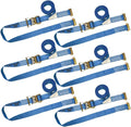 Ratchet Strap for E Track, 20 Foot, 6 Pack, Blue, 1,333 Pound Safe Working Load S363