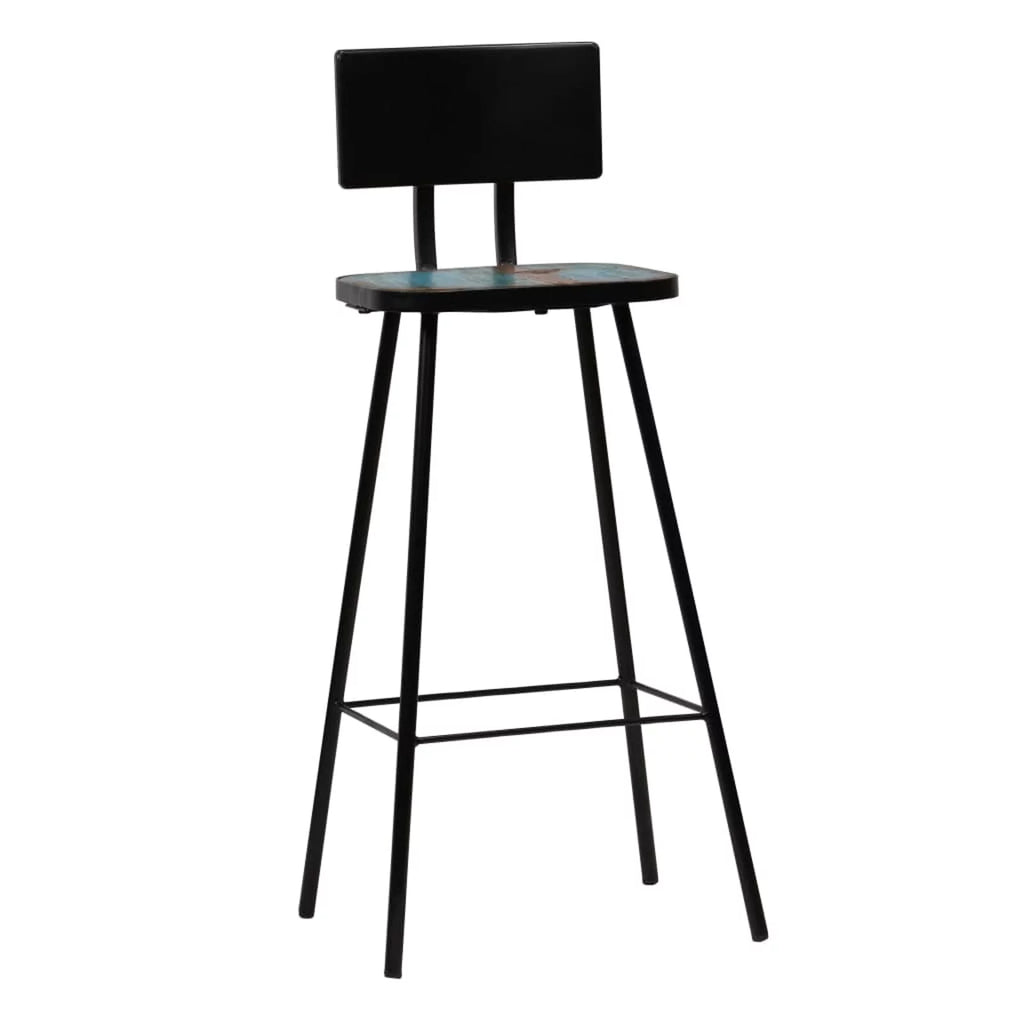 Solid Reclaimed Wood Bar Stools 4 pcs K89272