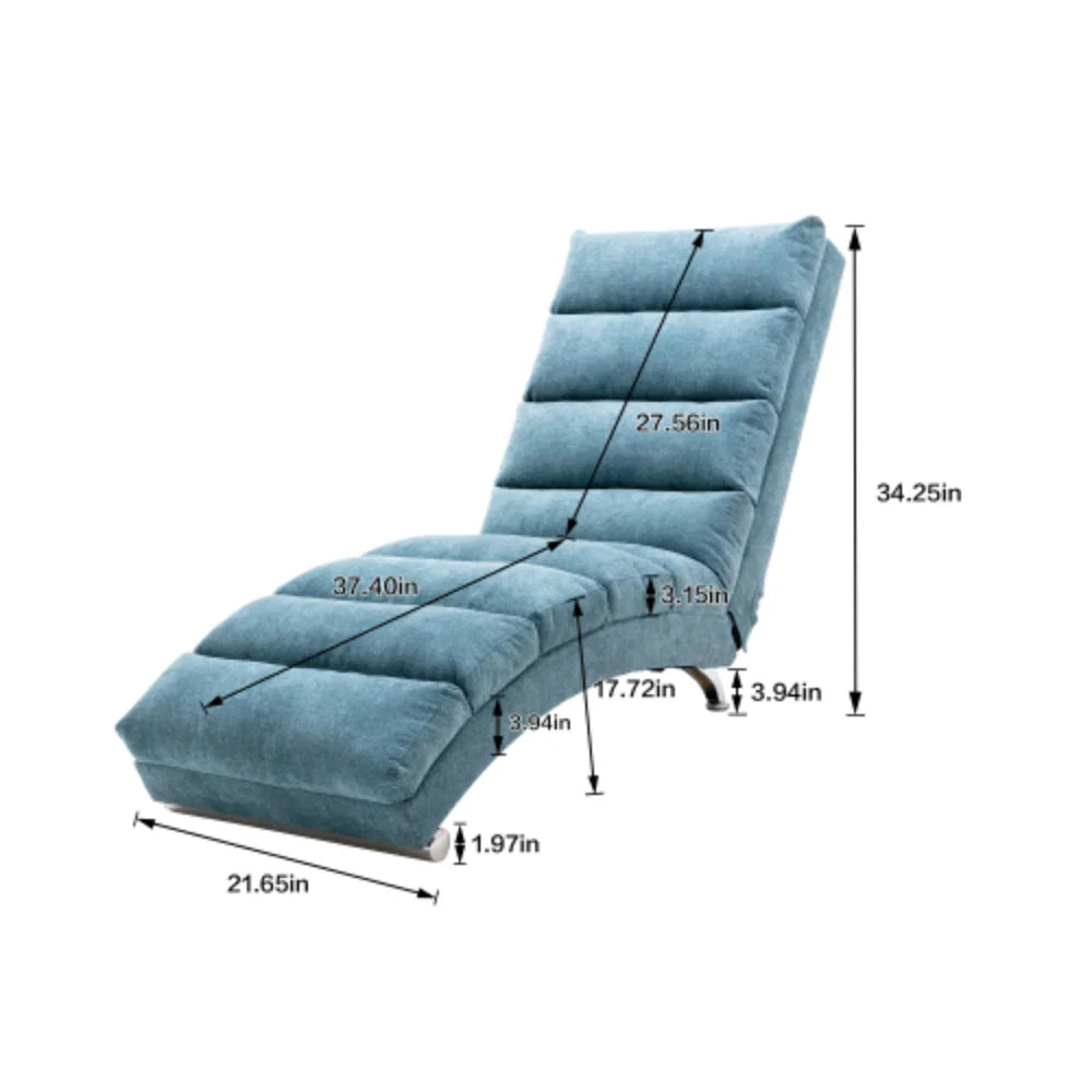 Blue Linen Chaise Lounge L73129