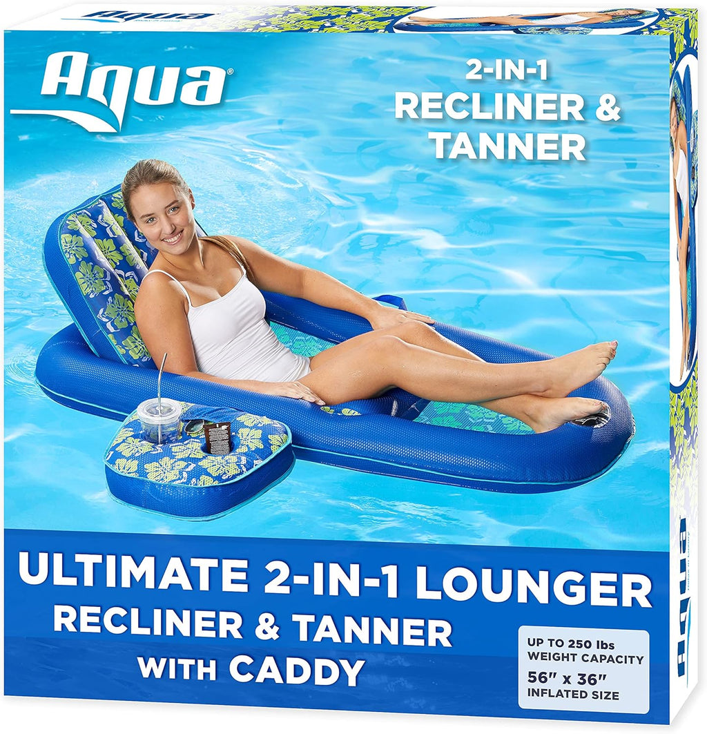 Inflatable Pool Float and Recliner with Adjustable Backrest H4440