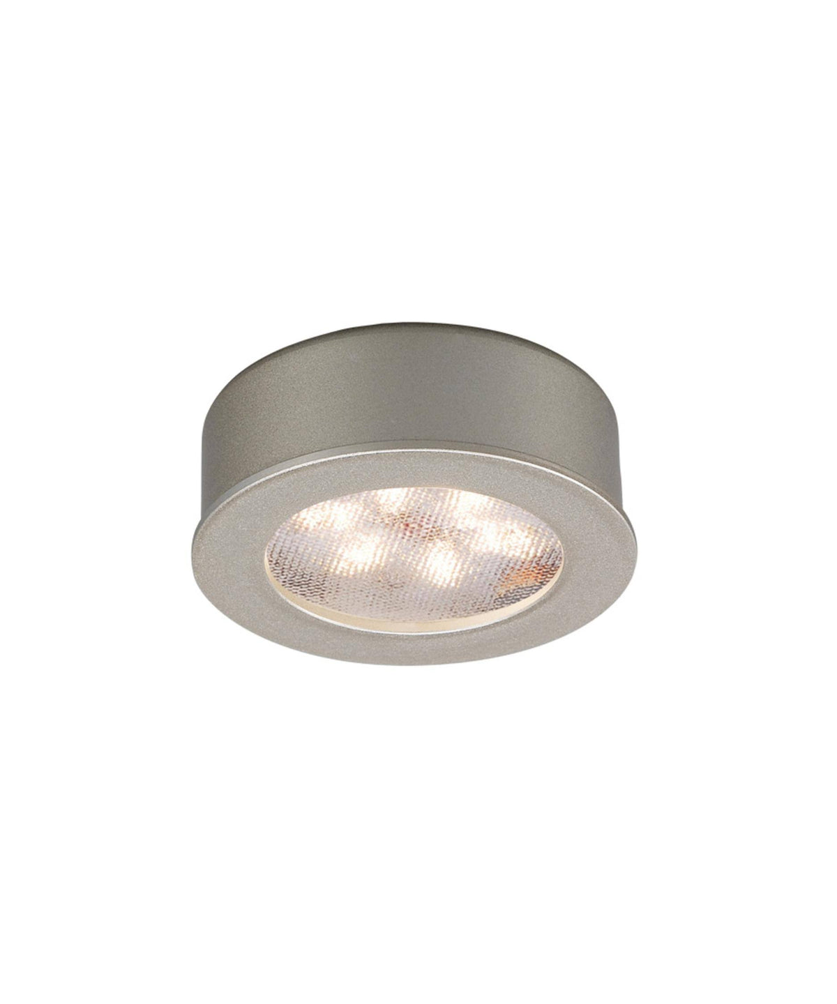 Round LED Button Light Brushed Nickel A59370