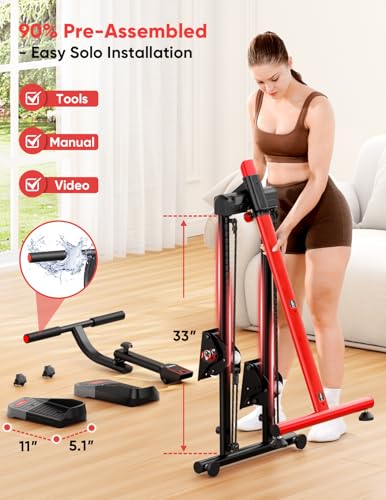 Adjustable Folding Stair Stepper with Handlebar F70415