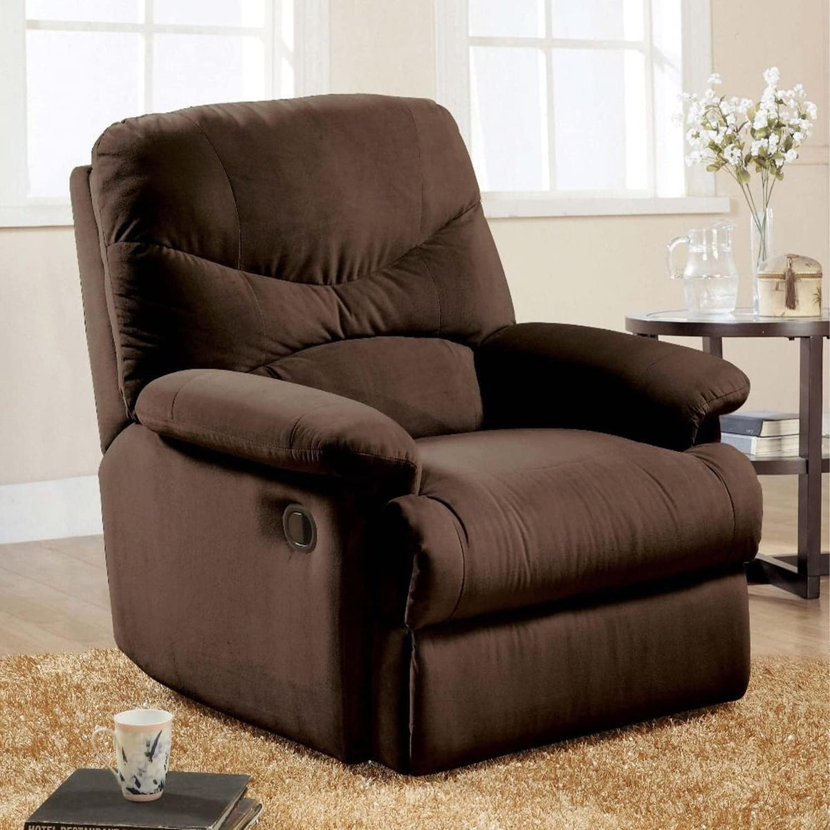 Chocolate Upholstered Motion Recliner A488666