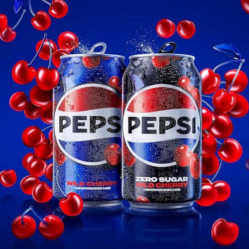 Wild Cherry Zero Sugar Cola Soda Pop, 12oz Cans (12 Pack) E291