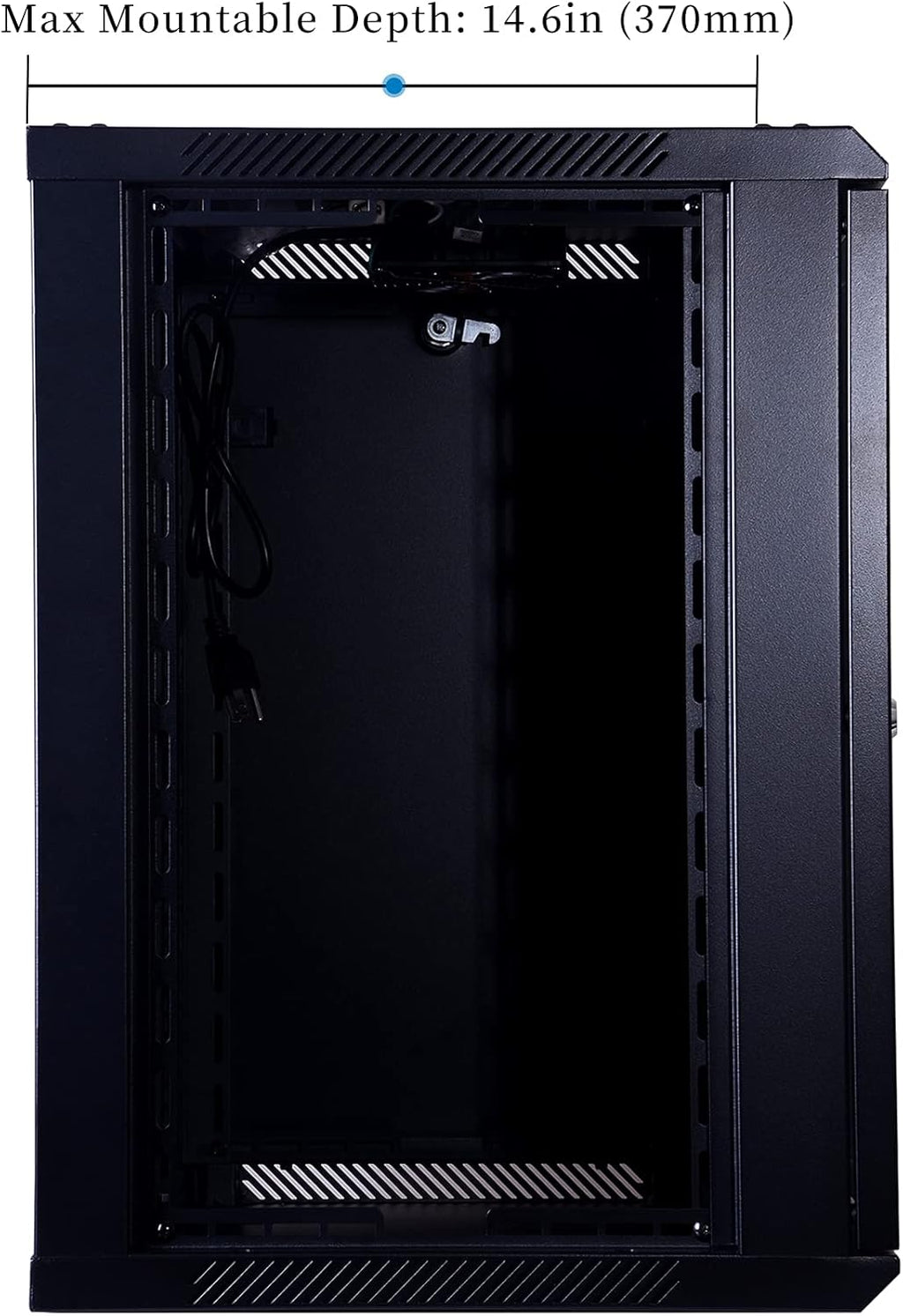 12U Wall Mount Server Cabinet Network Rack Enclosure, Black G66650