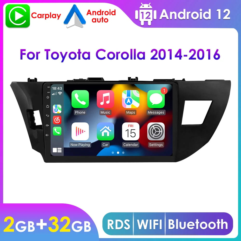 Android 12 2+32GB Car Stereo Radio Carplay GPS Navigation T485