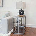 Wood and Metal Chairside Table I835