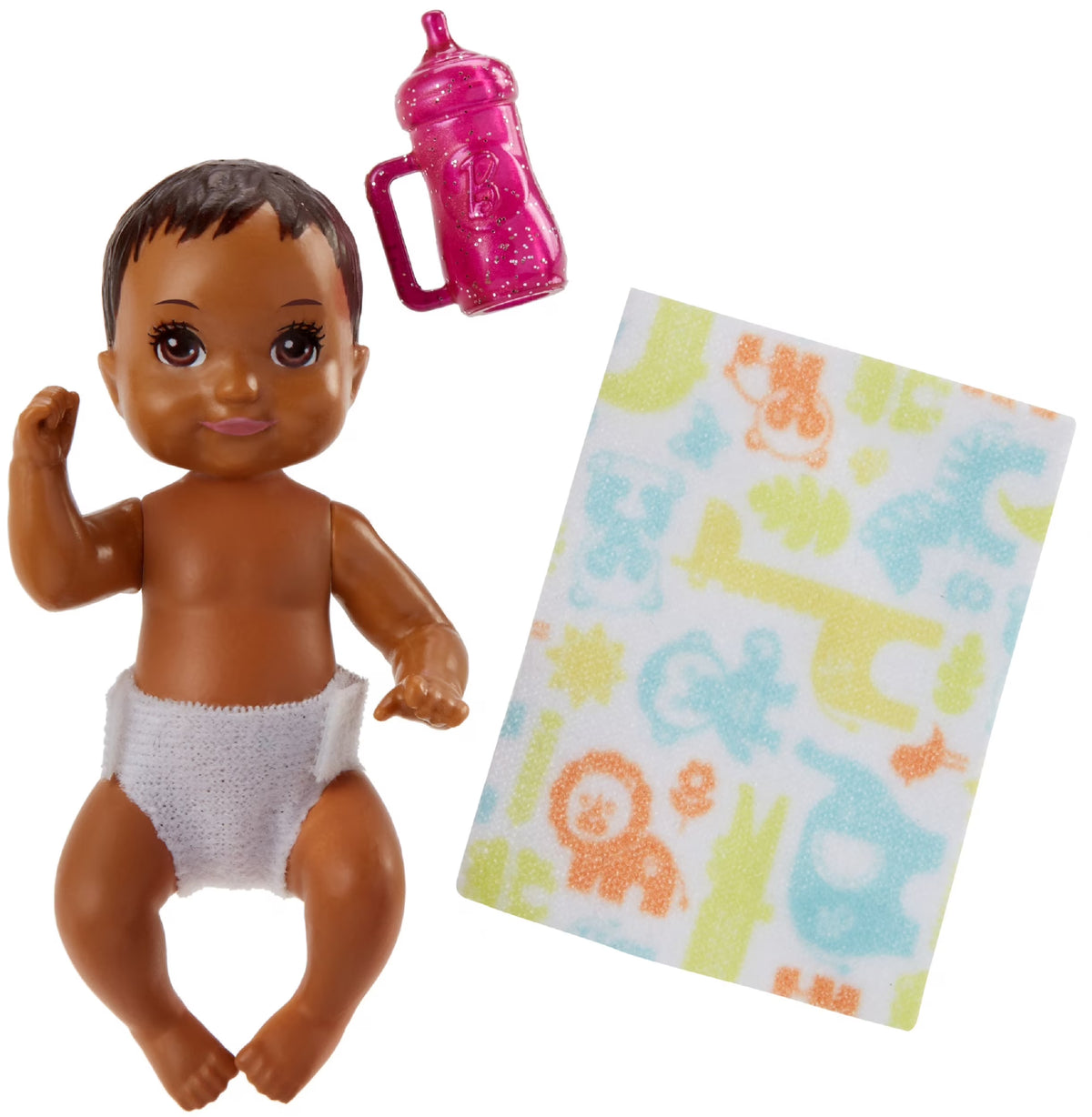 Baby Doll with Pink Bottle & Accessories Doll Playset, 3 Pieces F6144