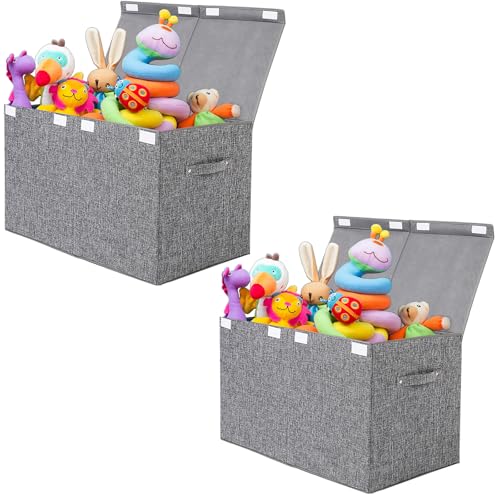 Large Flip-Top Lid Collapsible Toy Box Storage Y631