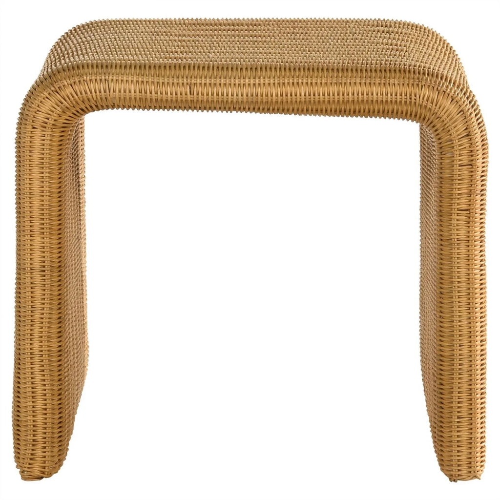 Square Coastal Rattan End Table P40236