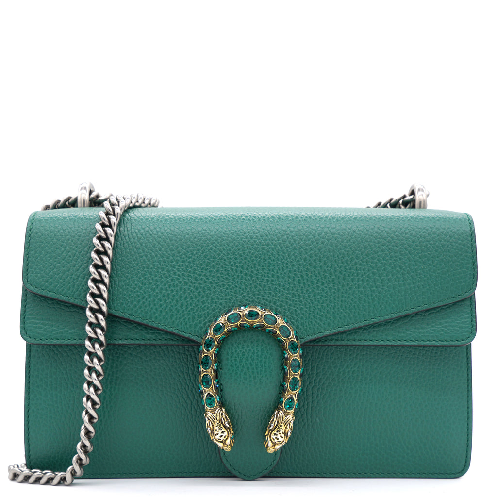 Green Leather Small Shoulder Bag Y3521
