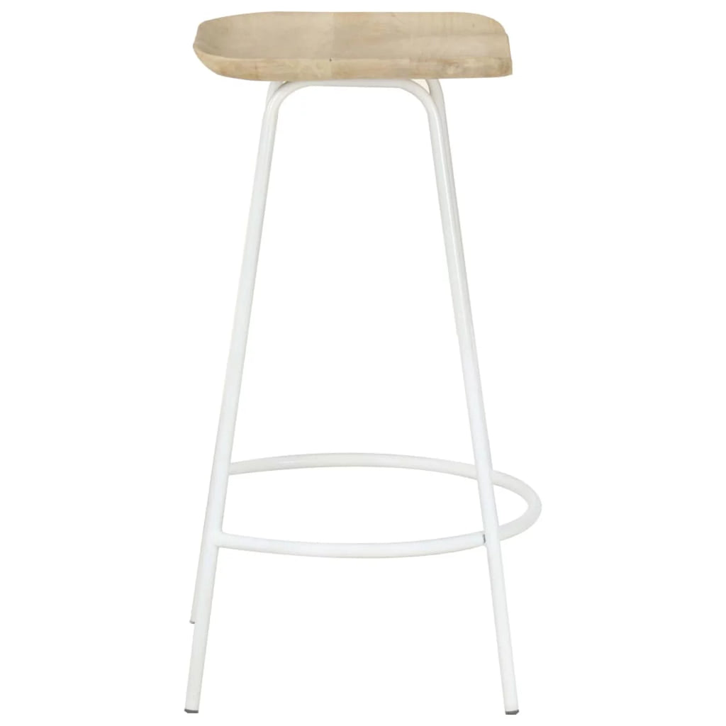 4 Piece Mango Wood Bar Stools with Footrest L4231