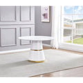 White Gold Round Wood Dining Table G387071