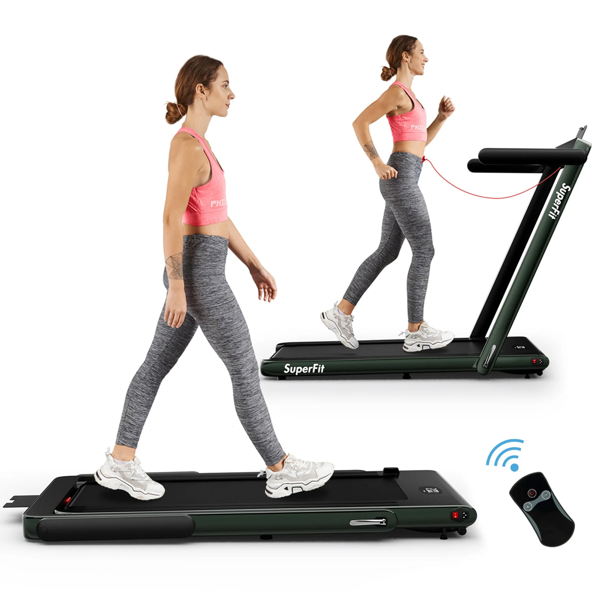 2.25HP Folding Treadmill with Remote Control C386064