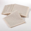 Natural Lace Trimmed Dinner Napkin Set of 12 M203