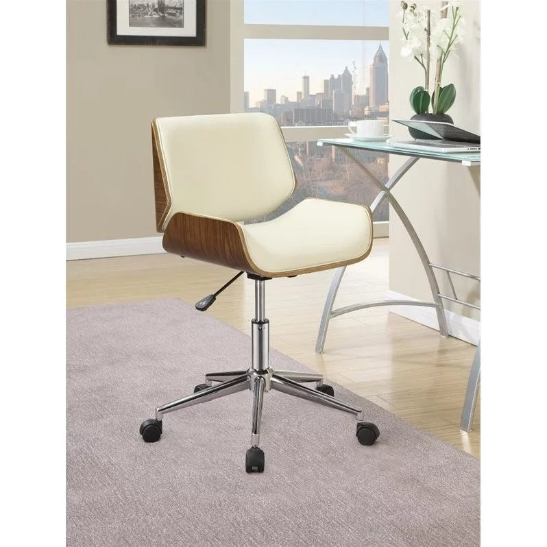L Shaped Writing Desk & Faux Leather Office Chair I607121